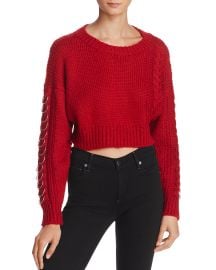 Sunset   Spring Hardware Detail Cable-Knit Sweater red at Bloomingdales